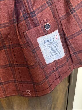 johnnie-O Rust Plaid Button-Down Shirt